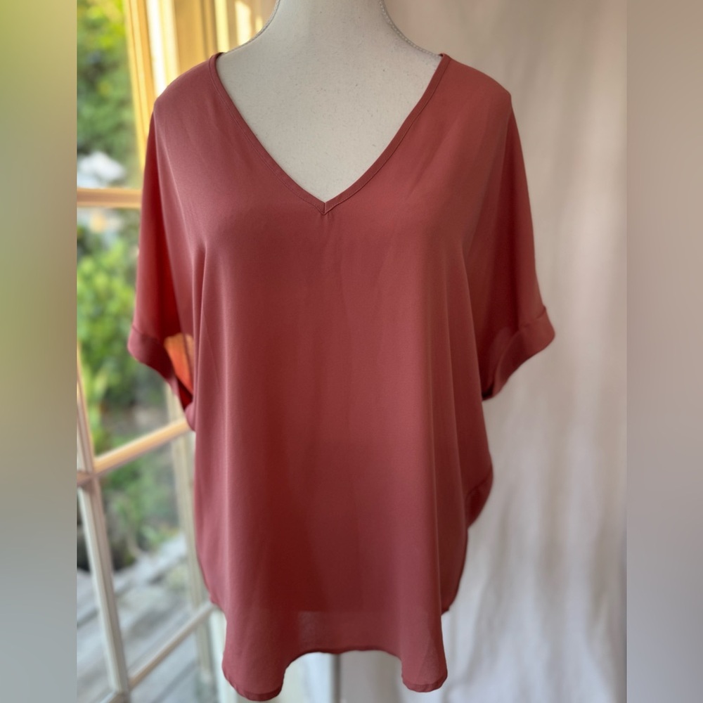 Dusty Rose/Pink Relaxed Fit Blouse